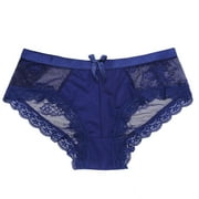 Bwdbhd Plus Size Womens Underpants Cheeky Underwear for Women Panties for Women Ladies Bikini Panties Blue,XL